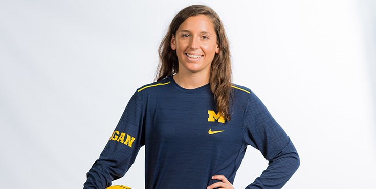 University of Michigan’s Maddy Johnston Garners April 2 Collegiate Water Polo Association Division I Rookie of the Week Award