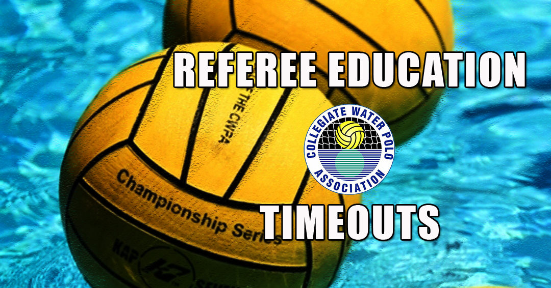 Collegiate Water Polo Association Referee Hand Signals Library: Timeouts