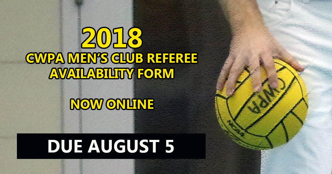 2018 Men’s Collegiate Club Availability Form Now Online; Submissions Due by August 5