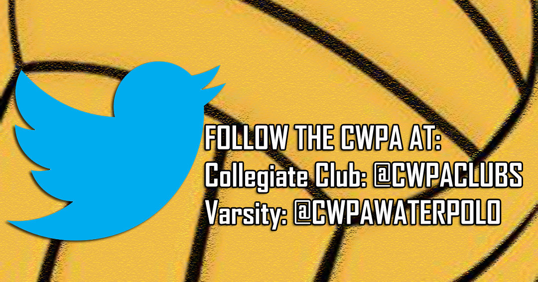 Follow the Collegiate Water Polo Association Varsity (@CWPAWaterPolo) & Collegiate Club (@CWPAClubs) Teams on Twitter