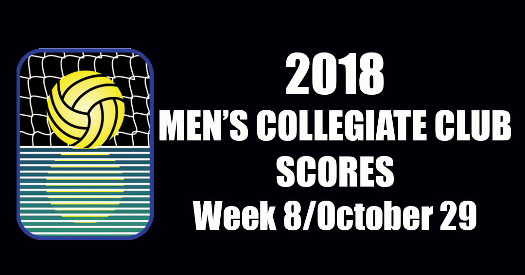 Collegiate Water Polo Association Releases 2018 Men’s Collegiate Club Week 8/October 29 Scores