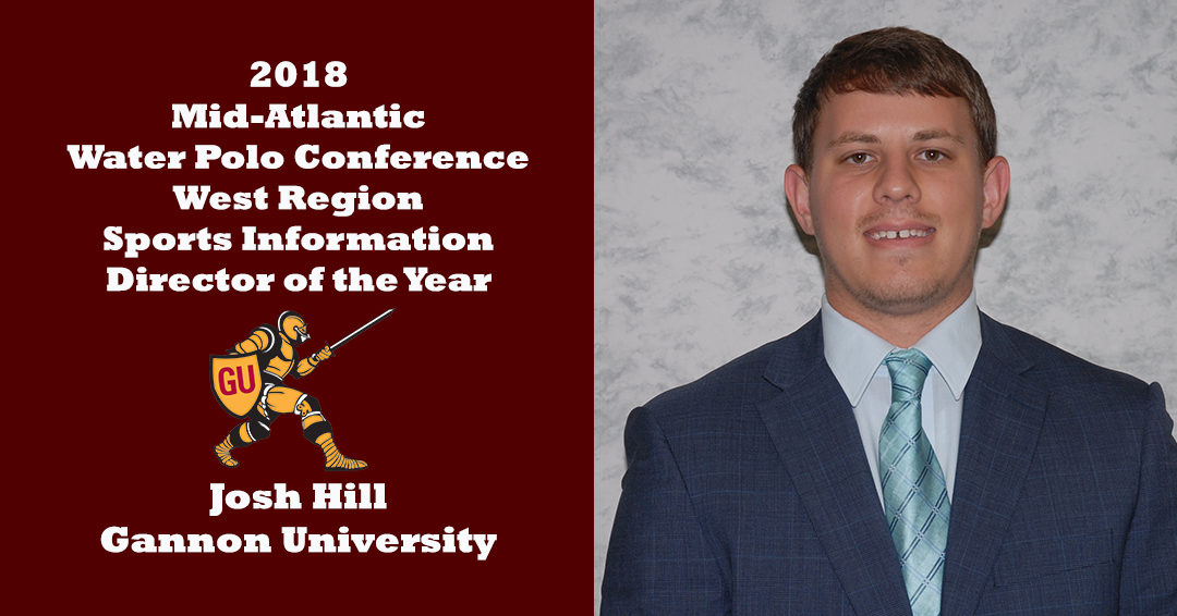 Gannon University’s Josh Hill Named 2018-19 Mid-Atlantic Water Polo Conference-West Region Sports Information Director of the Year
