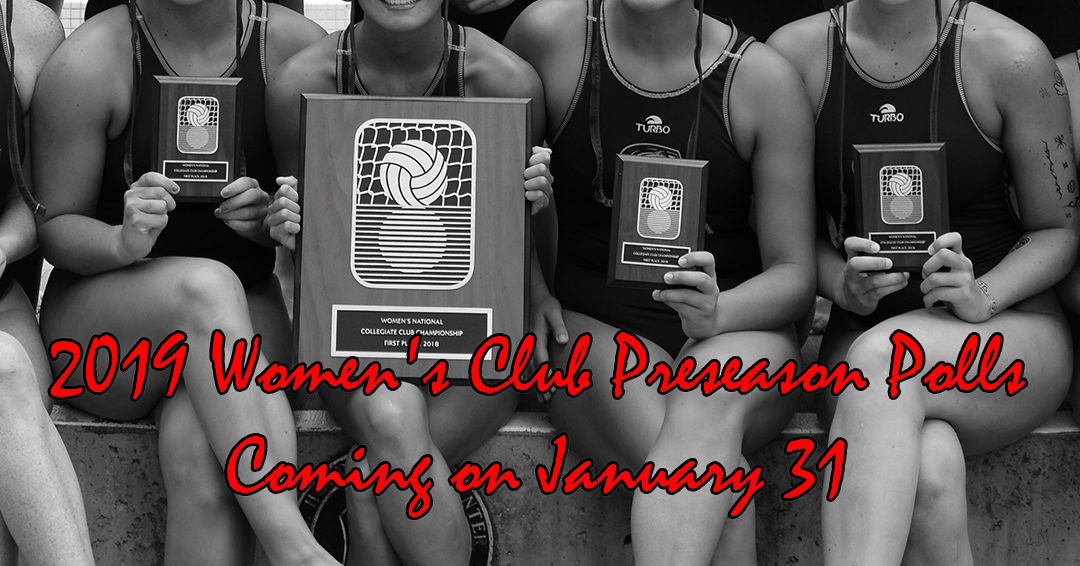 Collegiate Water Polo Association to Release 2019 Women’s Collegiate Club Top 20 Preseason Poll on January 31; Division III Collegiate Club Top 10 Poll to Begin