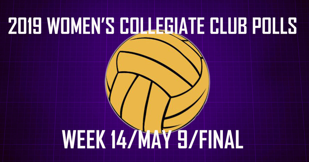 Collegiate Water Polo Association Releases 2019 Women’s Collegiate Club Week 14/May 9/Final Top 20 & Division III Top 10 Polls