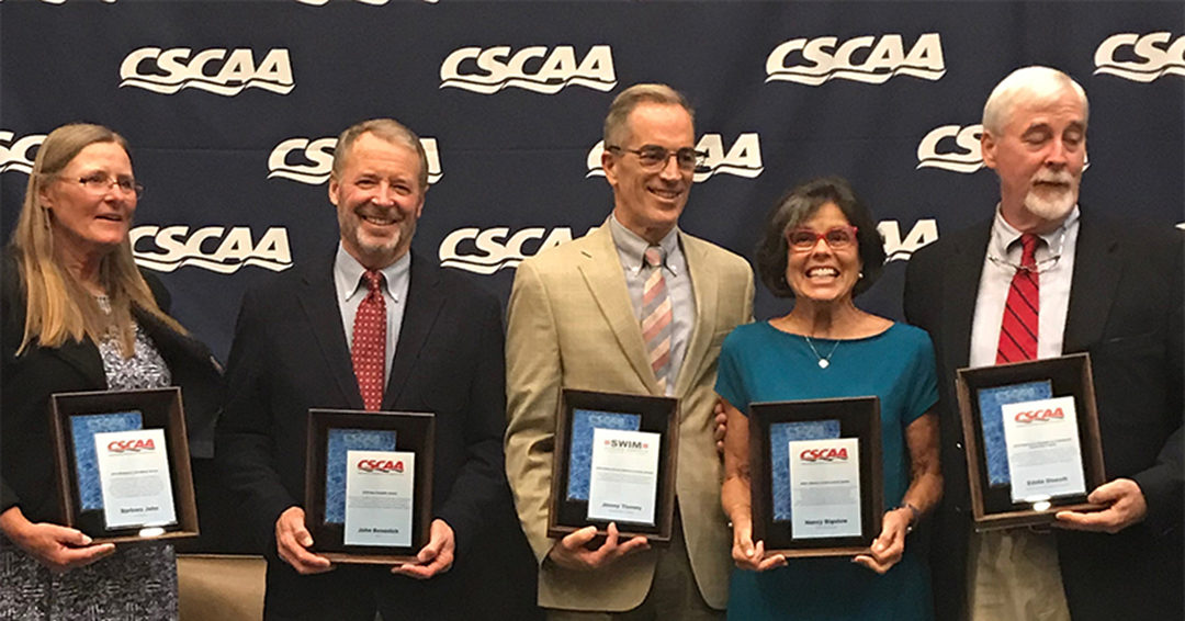 Collegiate Water Polo Association Hall of Fame Member/Former League President John Benedick Receives Ben Franklin Award At 2019 College Swimming and Diving Coaches Association of America Convention