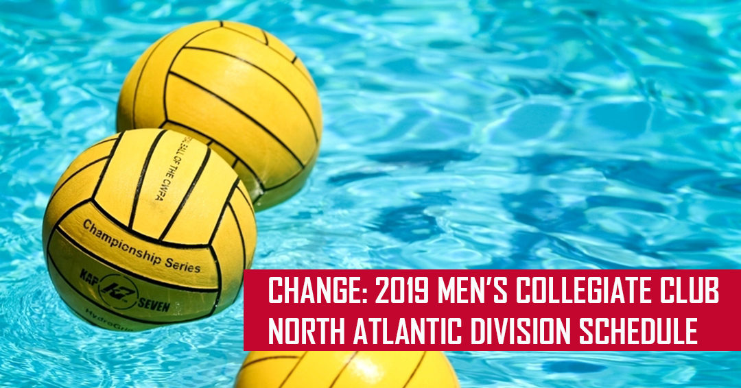 Collegiate Water Polo Association Releases Revised 2019 Men’s Collegiate Club North Atlantic Division Schedule