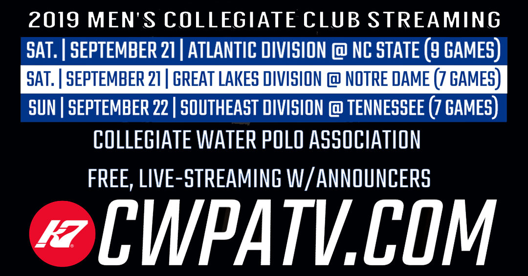 Collegiate Water Polo Association Announces Changes to September 21-22 Men’s Collegiate Club Streams in Great Lakes & Southeast Divisions