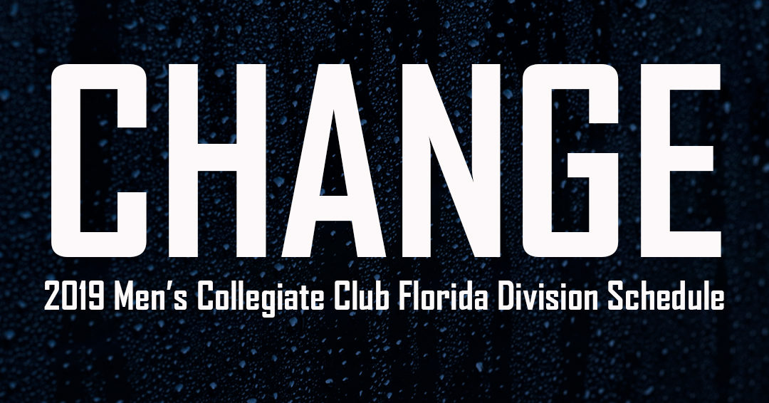 Collegiate Water Polo Association Announces Schedule Change for 2019 Men’s Collegiate Club Florida Division Tournament at Florida State University on September 14-15