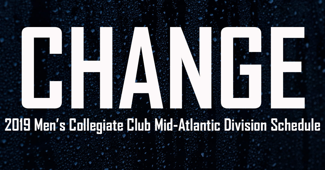 Collegiate Water Polo Association Announces Changes to 2019 Men’s Collegiate Club Mid-Atlantic Division Schedule