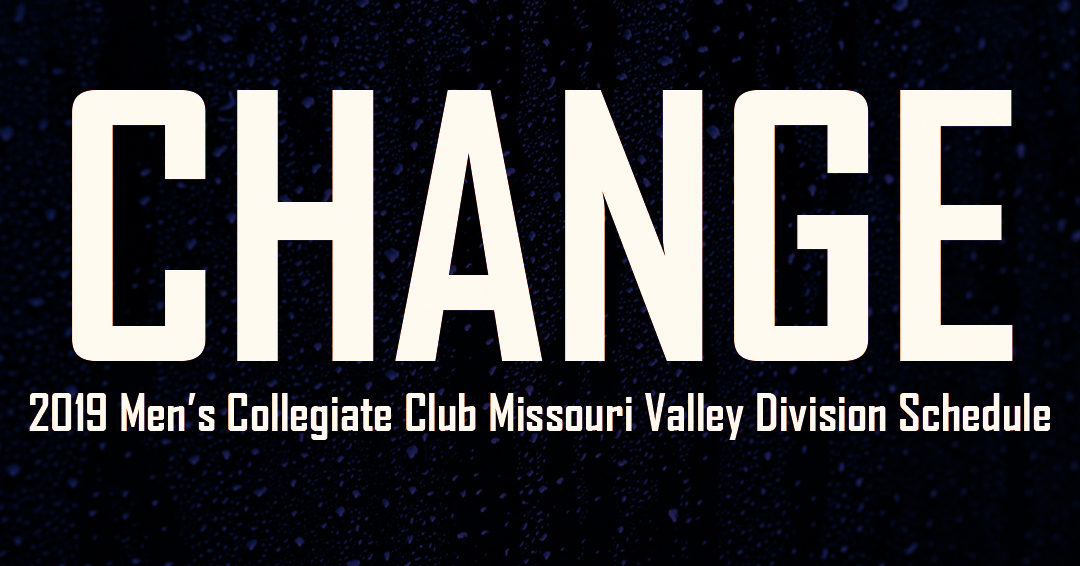 University of Missouri Elects Not to Attend; Collegiate Water Polo Association Releases Revised Schedule for 2019 Men’s Collegiate Club Missouri Valley Division Championship on October 12-13