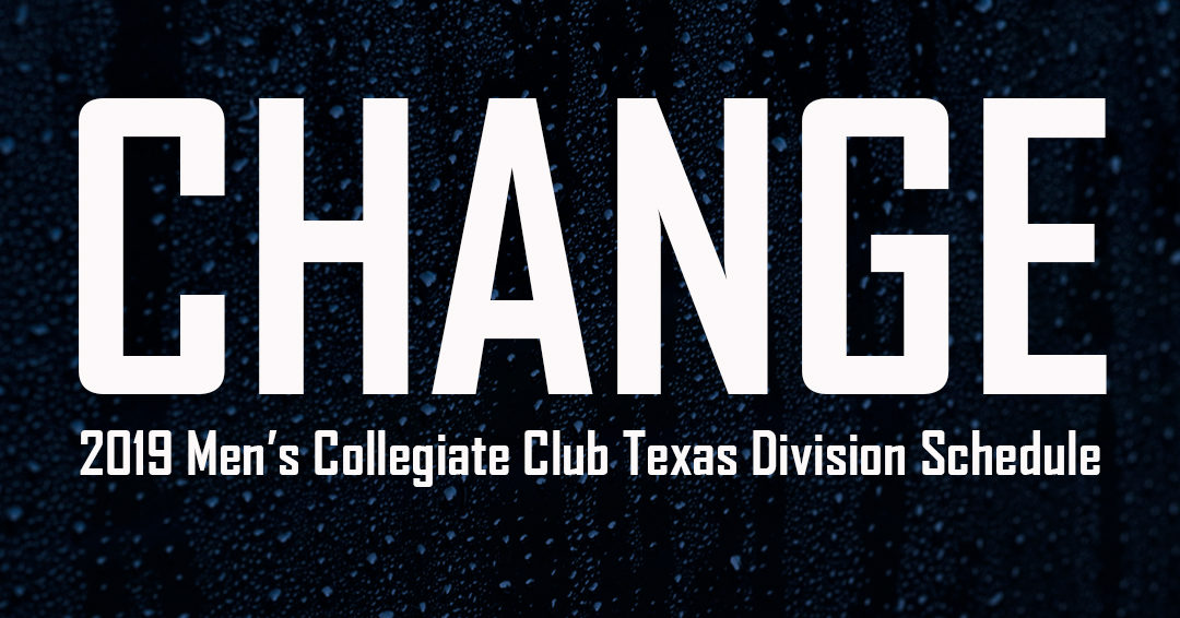 Collegiate Water Polo Association Releases Revised 2019 Men’s Collegiate Club Texas Division Championship Schedule