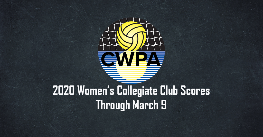 Collegiate Water Polo Association Releases 2020 Women’s Collegiate Club Scores Through March 9