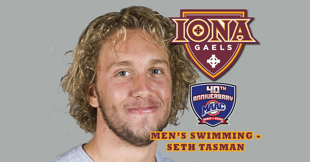 Iona College’s Seth Tasman Named to Metro Atlantic Athletic Conference 40-Year Celebration Team in Men’s Swimming