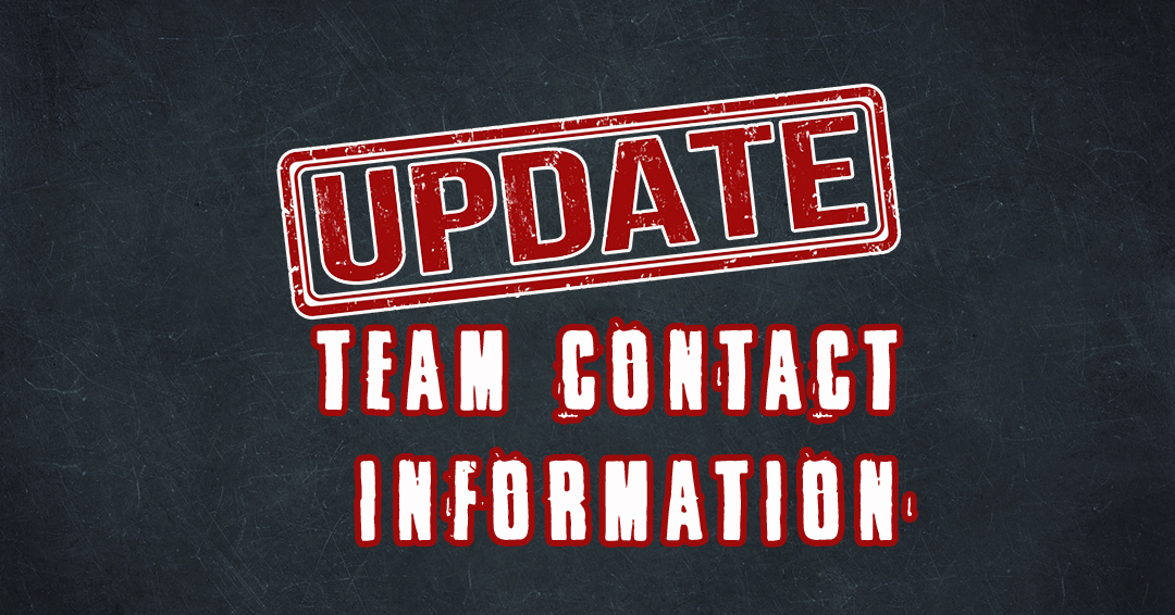 Team Leaders: Remember to Update Contact Information for 2021-22 Academic Year