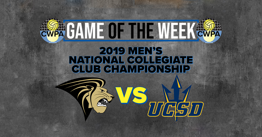 Collegiate Water Polo Association Men’s Club Game of the Week Rewind: Lindenwood University vs. University of California-San Diego (November 16, 2019)