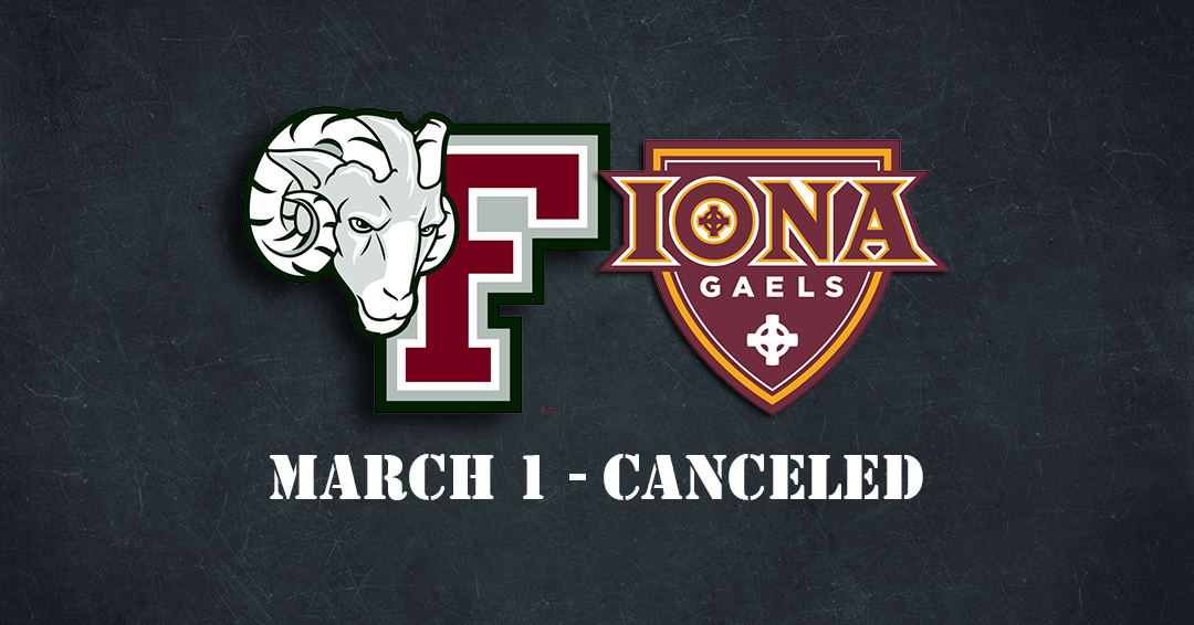 Fordham University-vs.-Iona College Mid-Atlantic Water Polo Conference-East Region, Northern Section Game on March 1 Canceled