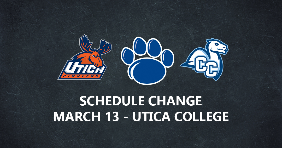 Schedule Changes for Collegiate Water Polo Water Polo Association Division III Tripleheader at Utica College on March 13