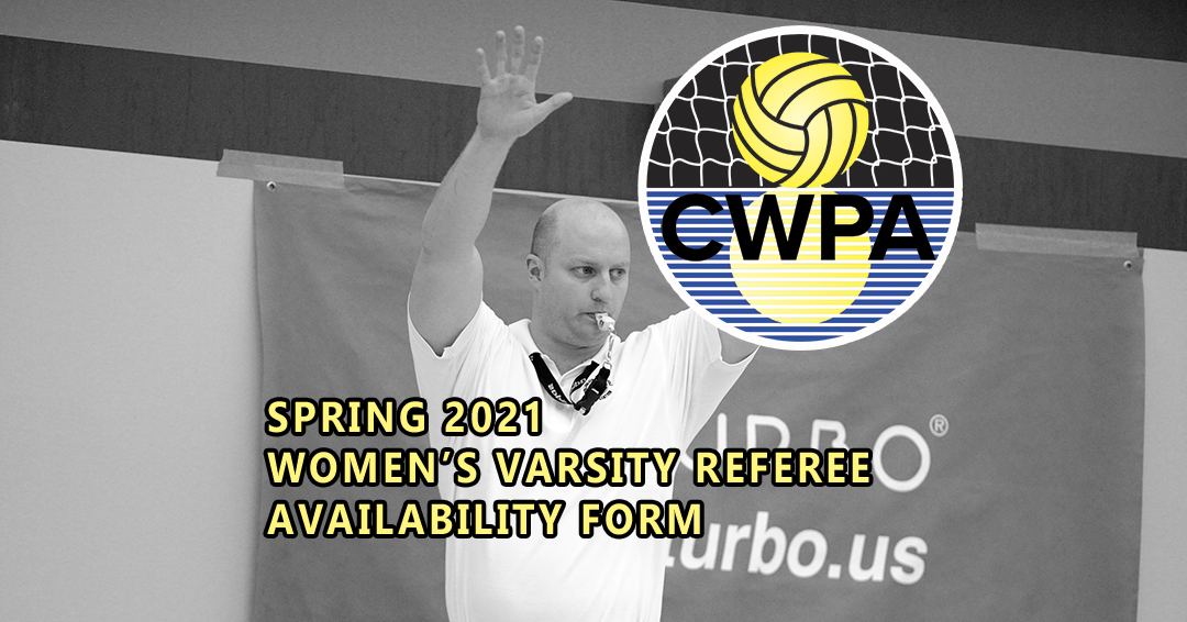 Reminder: Referees to Fill Out 2021 Women’s Collegiate Water Polo Association Division I & III/Metro Atlantic Athletic Conference Officiating Availability Form