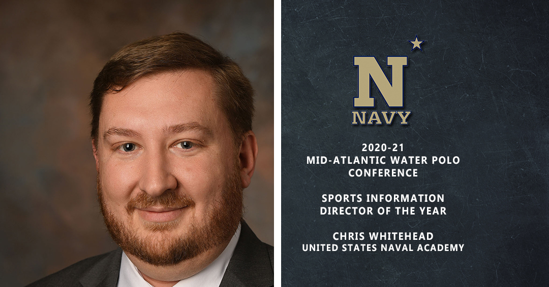 United States Naval Academy’s Chris Whitehead Named 2020-21 Mid-Atlantic Water Polo Conference-East Region Sports Information Director of the Year