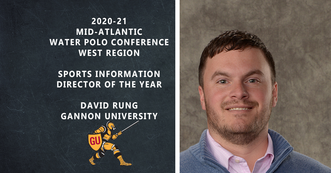 Gannon University’s David Rung Named 2020-21 Mid-Atlantic Water Polo Conference-West Region Sports Information Director of the Year