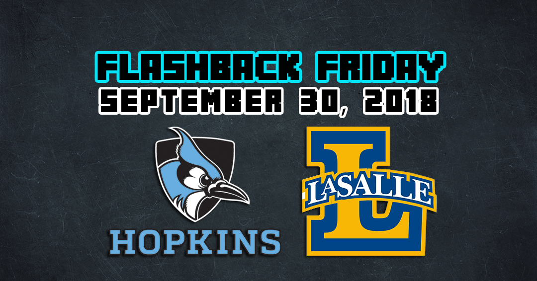 Flashback Friday: Johns Hopkins University vs. La Salle University (September 30, 2018)