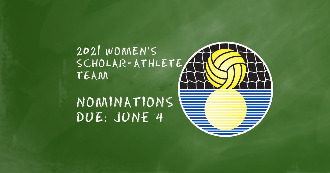 One Week Left: Nominations for 2020-21 Collegiate Water Polo Association Women’s Scholar-Athlete Team Due June 4