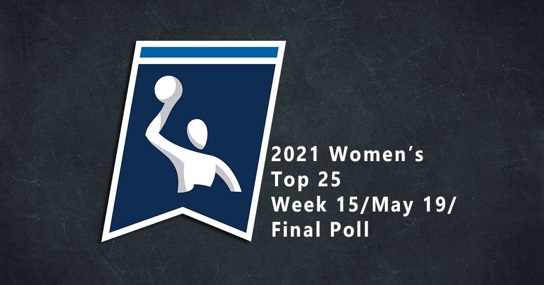 Collegiate Water Polo Association Releases 2021 Women’s Varsity Week 15/May 19/Final Top 25 Poll