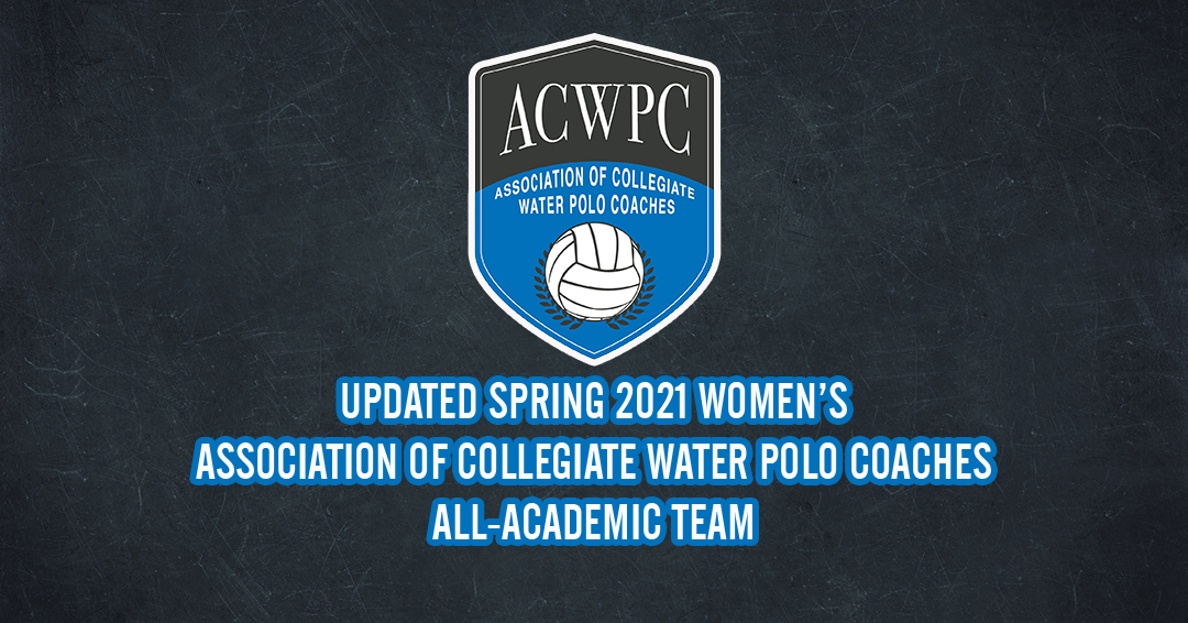 Association of Collegiate Water Polo Coaches Recognizes 819 Athletes on Spring 2021 ACWPC Women’s All-Academic List