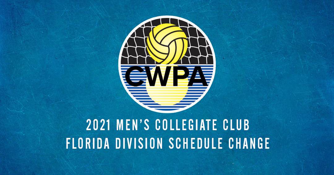 Collegiate Water Polo Association Releases More Changes to 2021 Men’s Collegiate Club Florida Division Schedule