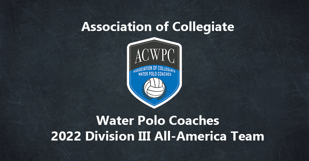 2022 Association of Collegiate Water Polo Coaches Women’s Division III All-America Team Released