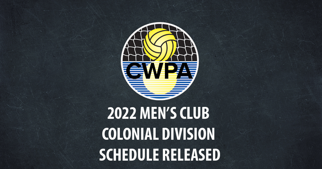 Collegiate Water Polo Association Releases 2022 Men’s Collegiate Club Colonial Division Schedule