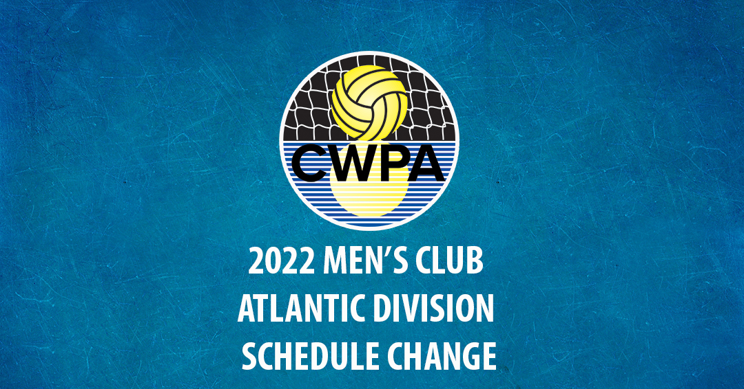Collegiate Water Polo Association Releases Altered 2022 Men’s Collegiate Club Atlantic Division Schedule