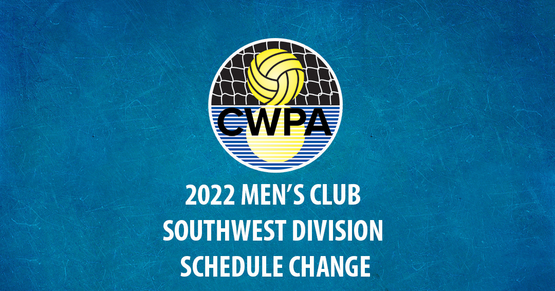 Collegiate Water Polo Association Releases Updated 2022 Men’s Collegiate Club Southwest Division Schedule