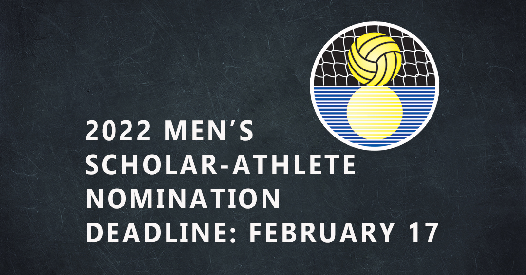 Three Days To Go: Nomination Deadline for 2022 Men’s Collegiate Water Polo Association/Mid-Atlantic Water Polo Conference/Northeast Water Polo Conference Men’s Scholar-Athlete Team Set for February 17