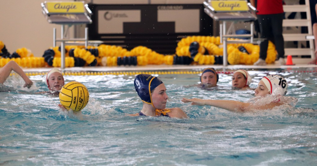 Division III No. 7 Augustana College Pyres Division III No. 5 Austin College, 13-8, & Wittenberg University, 11-6, on First Day of Collegiate Water Polo Association Division III-West Region Weekend