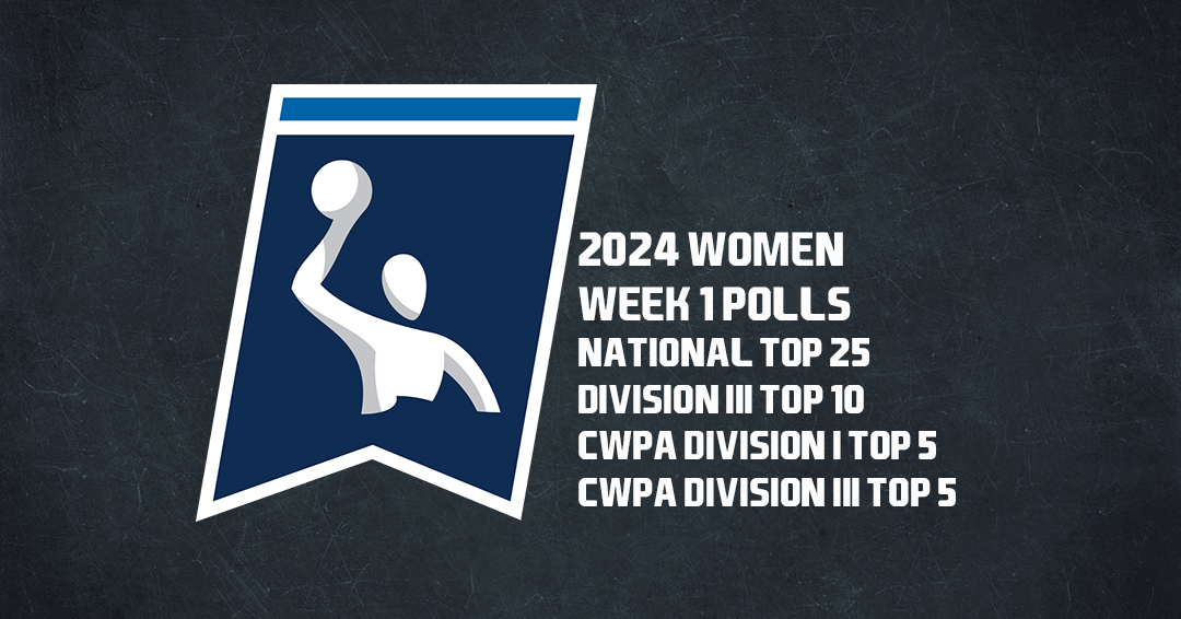 Collegiate Water Polo Association Releases 2024 Women’s Varsity Week 1/January 24 Top 25, Division III Top 10, CWPA Top 5 & CWPA Division III Top 5 Polls
