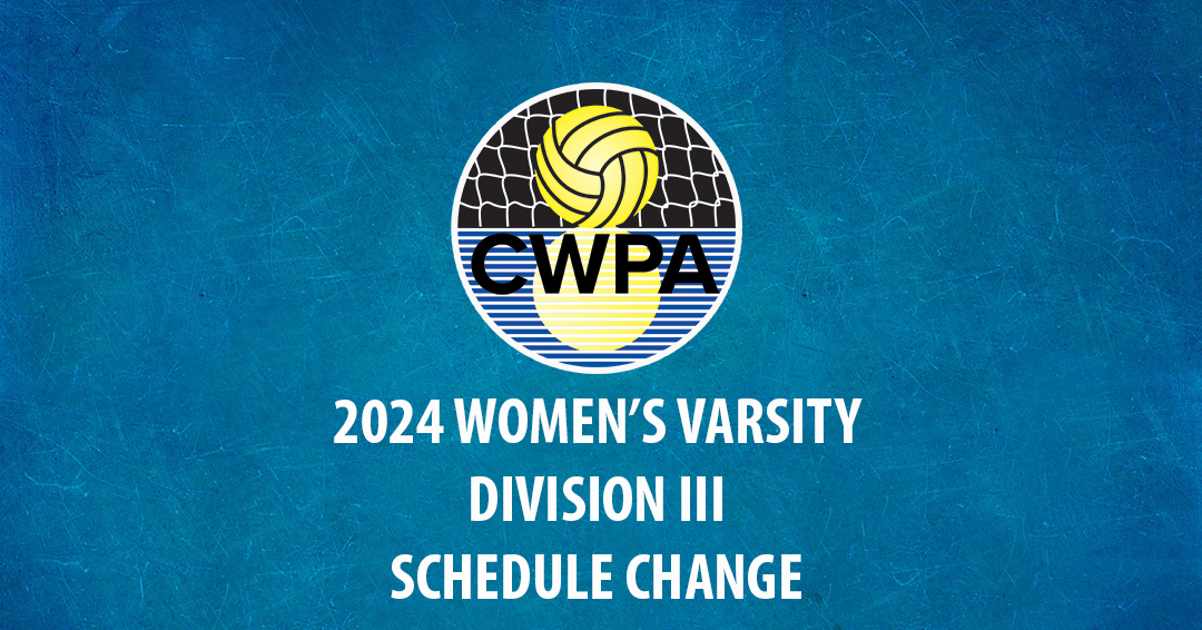 Collegiate Water Polo Association Releases Change to 2024 Women’s Division III Schedule