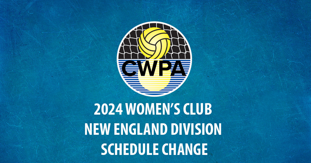 Collegiate Water Polo Association Releases Update to 2024 Women’s Collegiate Club New England Division Championship Schedule
