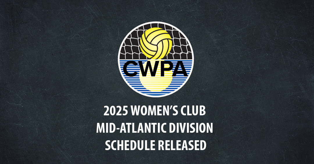 Collegiate Water Polo Association Releases 2025 Women’s Collegiate Club Mid-Atlantic Division Schedule