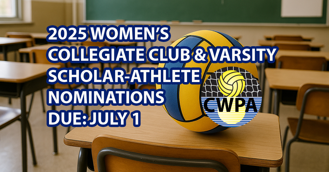 Nominations for 2025 Women’s Collegiate Water Polo Association Scholar-Athlete Teams Due By July 1