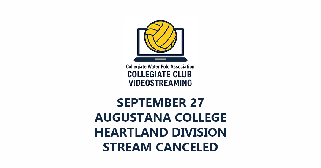 Mens’ Collegiate Club Streaming at Augustana College on September 27 Canceled