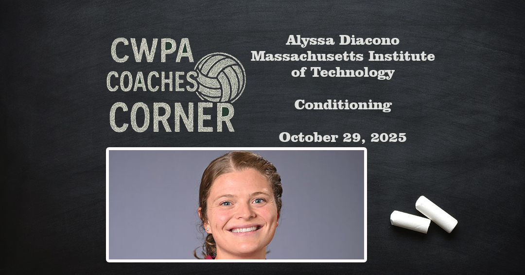 Massachusetts Institute of Technology Head Coach Alyssa Diacono to Discuss Conditioning During October 29 CWPA Coaches Corner
