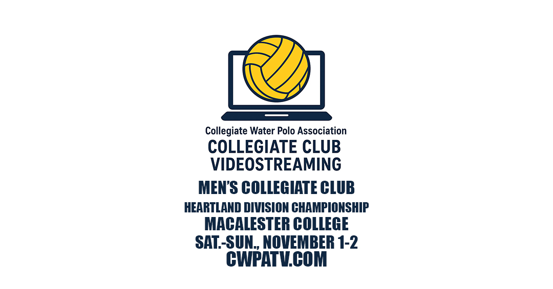 Collegiate Water Polo Association to Stream Men’s Heartland Division Collegiate Club Championship on November 1-2