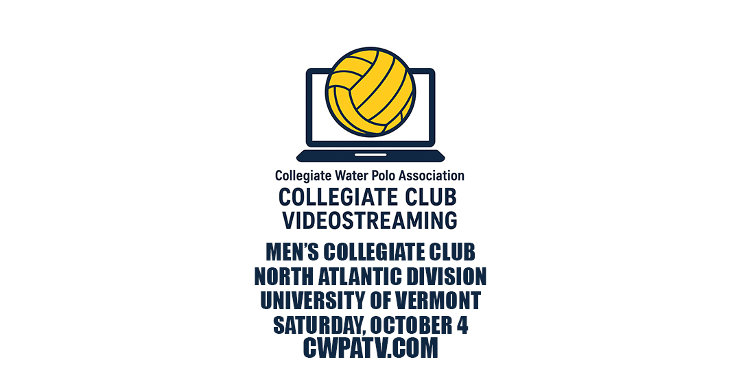 Collegiate Water Polo Association to Stream Six North Atlantic Division Collegiate Club Games on October 4 at University of Vermont