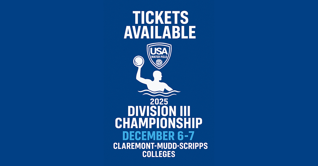 Tickets for 2025 USA Water Polo Division III Men’s Collegiate Water Polo National Championship Available Online
