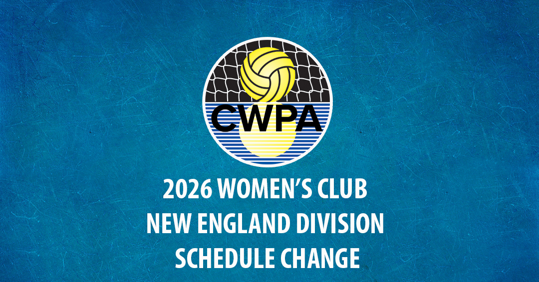 Collegiate Water Polo Association Releases Change to 2026 Women’s Collegiate Club New England Division Schedule