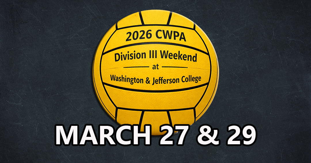 Washington & Jefferson College to Stream Eight Collegiate Water Polo Association Division III Crossover Games on March 27 & 29