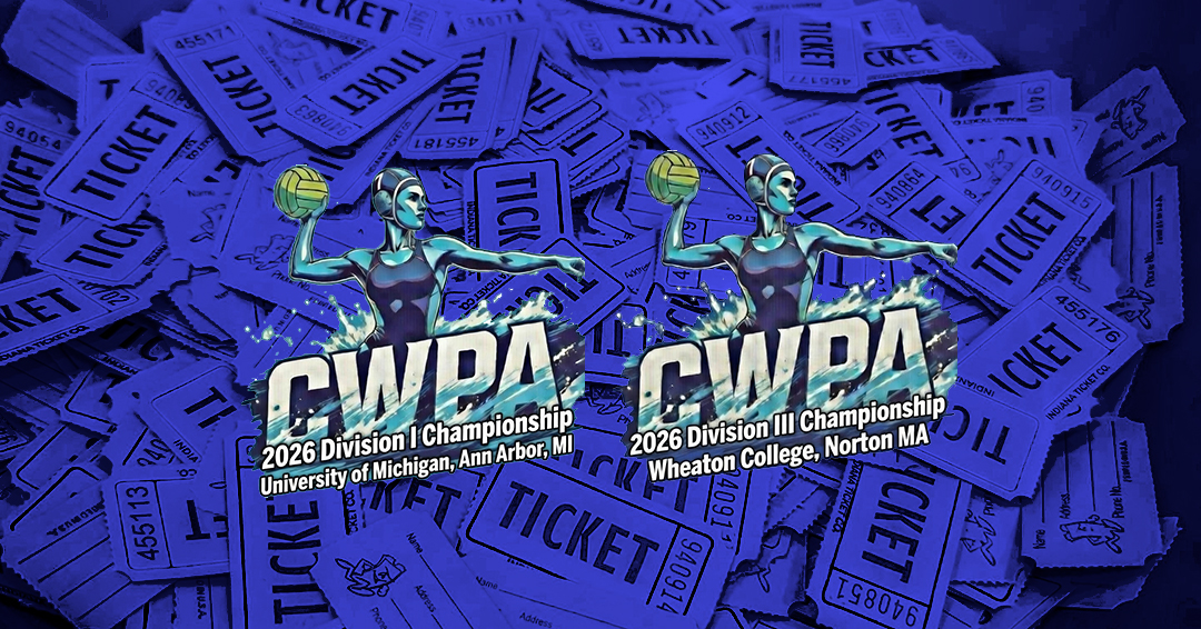 Tickets for 2026 Collegiate Water Polo Association & Collegiate Water Polo Association Division III Championships at the University of Michigan & Wheaton College Available Online & Onsite
