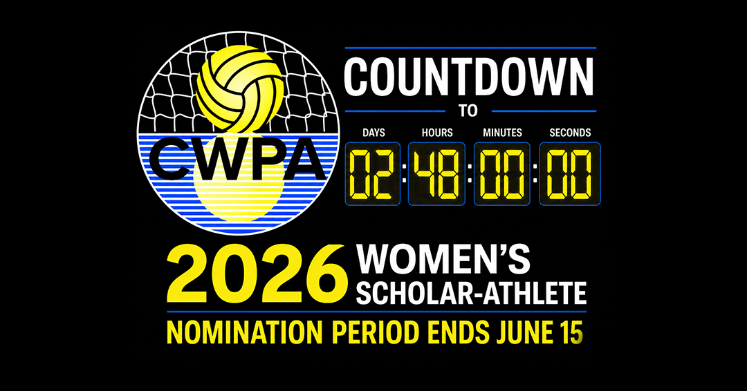 Deadline Approaching: Nominations for 2026 Collegiate Water Polo Association Women’s Scholar-Athlete Awards Due By June 15