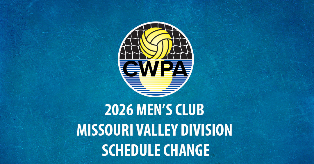 Collegiate Water Polo Association Releases Updated 2026 Men’s Collegiate Club Missouri Valley Division Schedule